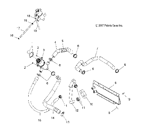 ENGINE, COOLING SYSTEM (155) - S08PG8ES/EE/PH8ES/EE (49SNOWCOOLING08800RMK155)