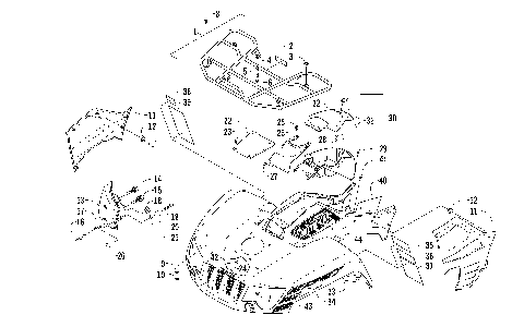 FRONT RACK, BODY PANEL, AND HEADLIGHT ASSEMBLIES [94477]