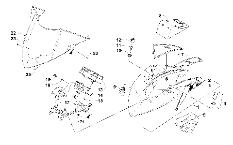 WINDSHIELD AND INSTRUMENTS ASSEMBLIES [101038]