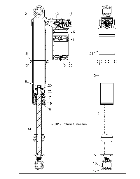 SUSPENSION, FRONT SHOCK - Z14VE76AD/7EAL/7EAW/EAJ/EAU (49RGRSHOCKFRT7043910)