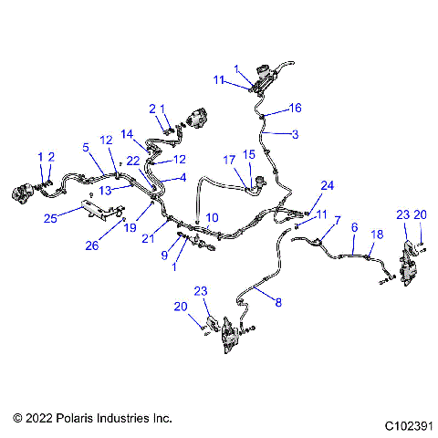 BRAKES, BRAKE LINES - A25SLE95PF (C102391)