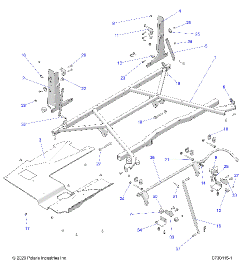 BODY, BOX MOUNTING - R25MAA57L1 (C730415-1)