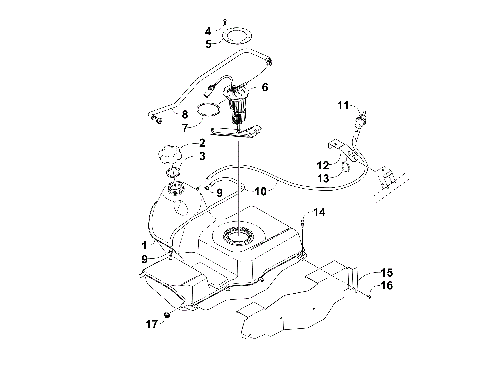 GAS TANK ASSEMBLY (VIN: AT205777 AND UP) [92279]