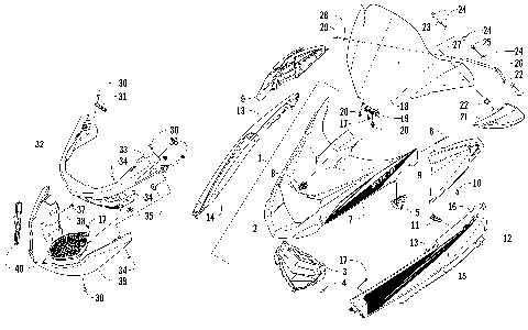 HOOD, WINDSHIELD, AND FRONT BUMPER ASSEMBLY [95794]