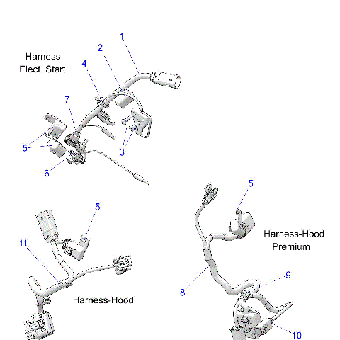 ELECTRICAL, WIRE HARNESS, HOOD, ELEC. START - S22TDL8RS/8RE (C601942)