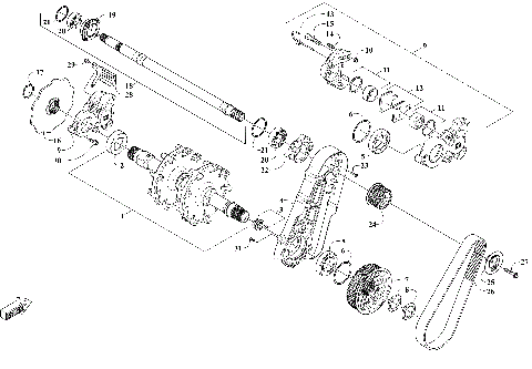 DRIVE TRAIN SHAFTS AND BRAKE ASSEMBLIES [110618]