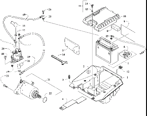 BATTERY AND STARTER ASSEMBLY [303572]
