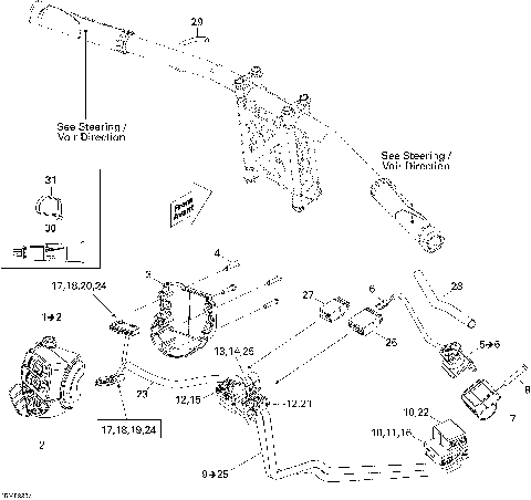 10- Steering Wiring Harness 600HO SDI