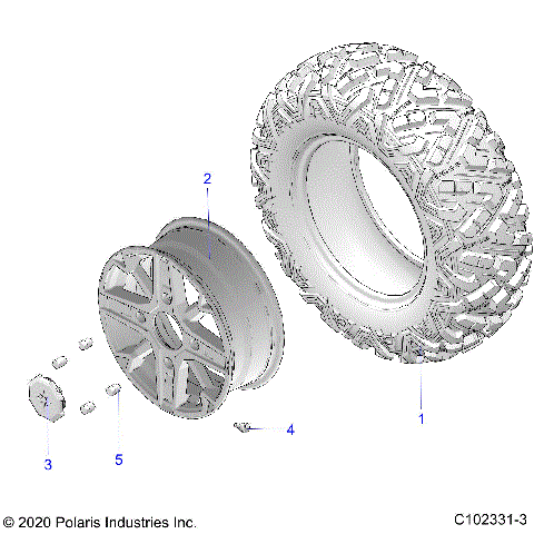 WHEELS, FRONT - A25SXD95A9 (C102331-3)