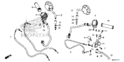 HANDLE LEVER@SWITCH@CABLE
