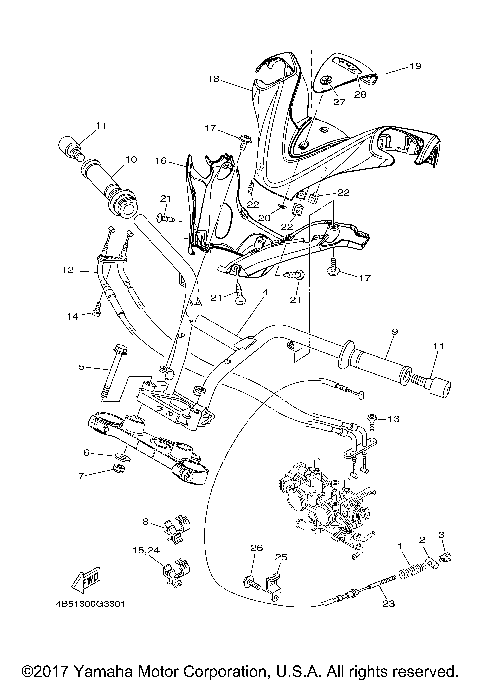 STEERING HANDLE CABLE