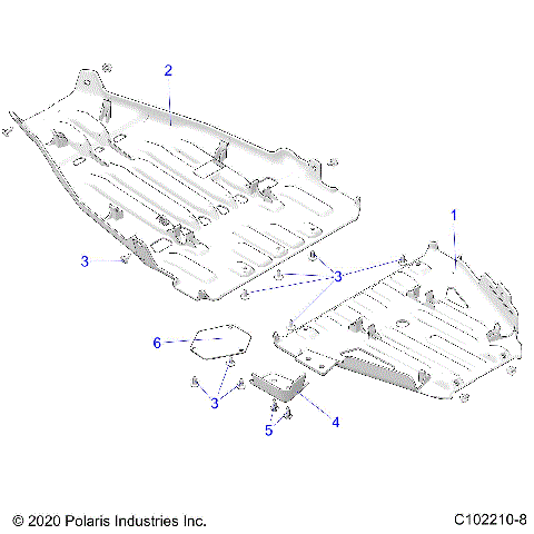 BODY, SKID PLATES - A20SVA85A3 (C102210-8)