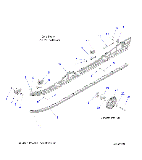 SUSPENSION, RAIL, LH/RH - S24CEA5TSL (C602468)