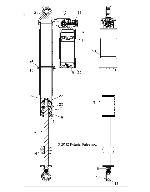 SUSPENSION, REAR SHOCK - Z14VE76AD/7EAL/7EAW/EAJ/EAU (49RGRSHOCKRR7043909)