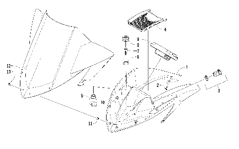 WINDSHIELD AND INSTRUMENTS ASSEMBLIES [104383]