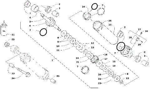REAR SUSPENSION REAR ARM SHOCK ABSORBER [106156]