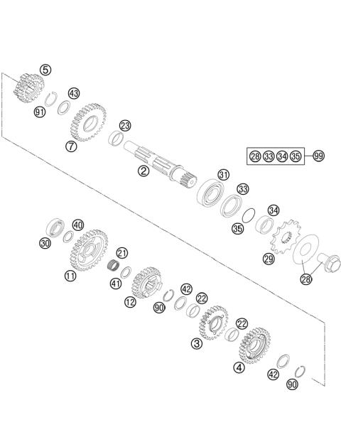 TRANSMISSION II - COUNTERSHAFT     