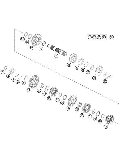 TRANSMISSION II - COUNTERSHAFT     
