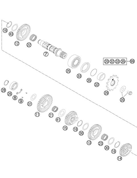 TRANSMISSION II - COUNTERSHAFT     