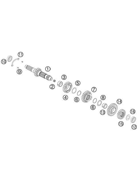 TRANSMISSION I - MAIN SHAFT        