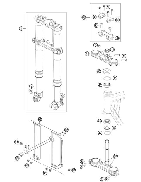 FRONTFORK, TRIPLE CLAMP            