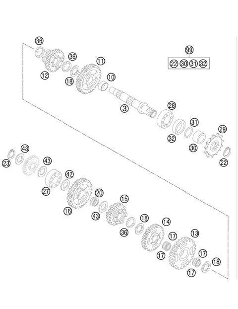 TRANSMISSION II - COUNTERSHAFT     