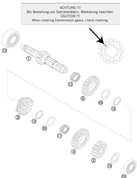 TRANSMISSION I - MAIN SHAFT        