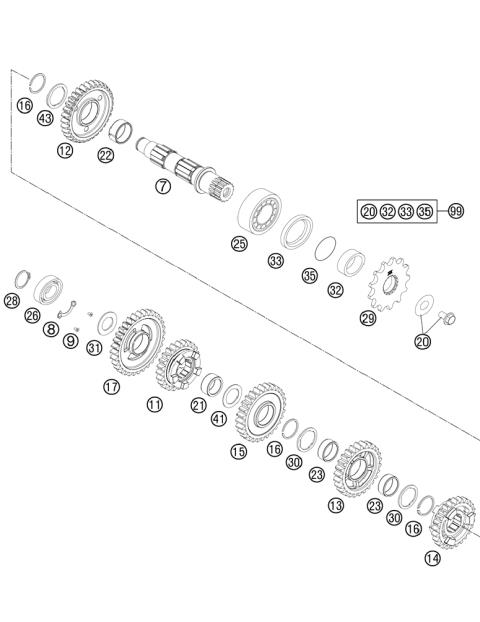 TRANSMISSION II - COUNTERSHAFT     