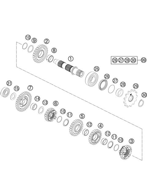 TRANSMISSION II â€“ COUNTER SHAFT  