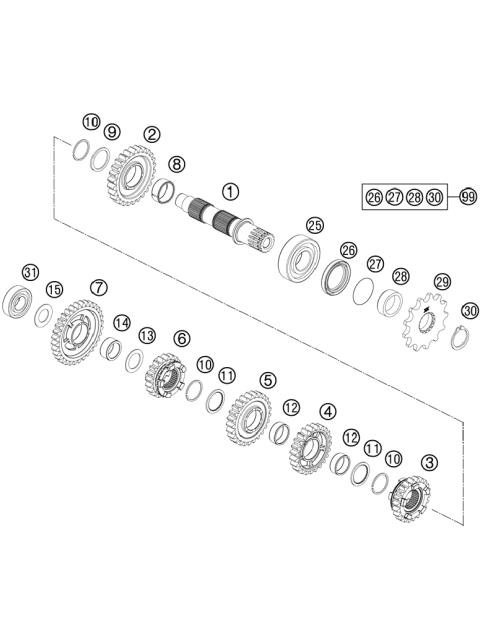 TRANSMISSION II - COUNTERSHAFT     