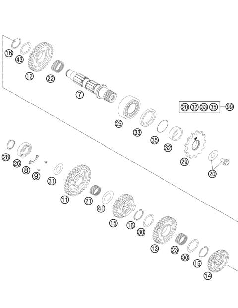TRANSMISSION II - COUNTERSHAFT     