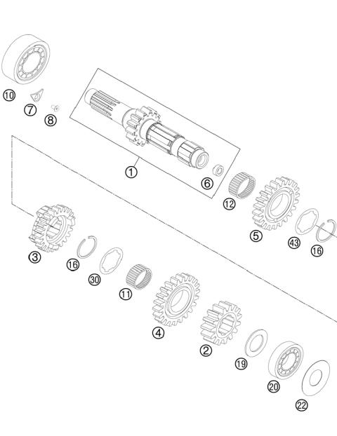TRANSMISSION I - MAIN SHAFT        