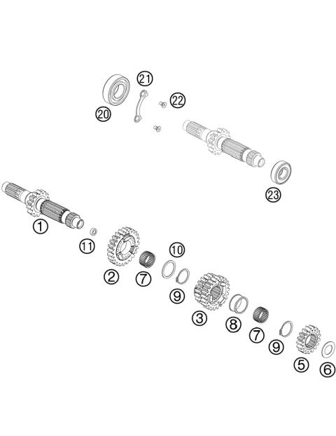 TRANSMISSION I - MAIN SHAFT        