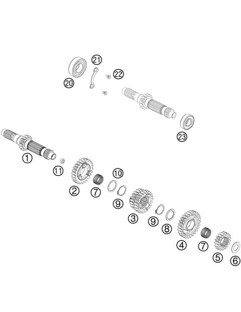 TRANSMISSION I - MAIN SHAFT        
