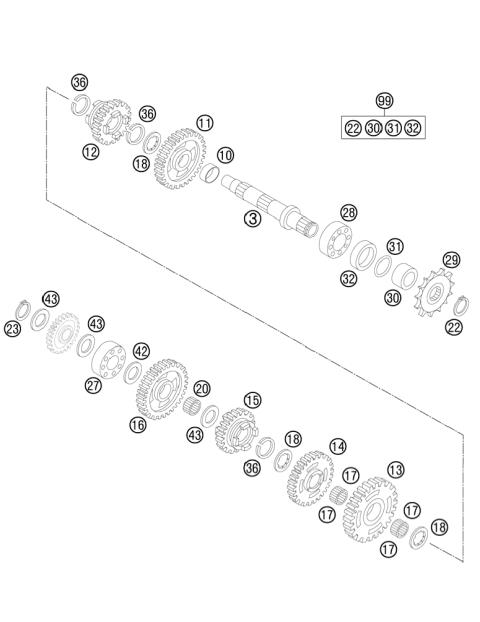 TRANSMISSION II - COUNTERSHAFT     