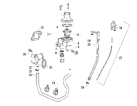 THERMOSTAT, WATER INLET FLANGE, AND OIL LEVEL STICK ASSEMBLIES [87150]