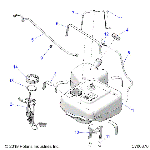 BODY, FUEL TANK - R20RRE99F1/F9/FK/S99C1/C9/CK/S99F1/F9/FK/P99CF/FF (C700870)