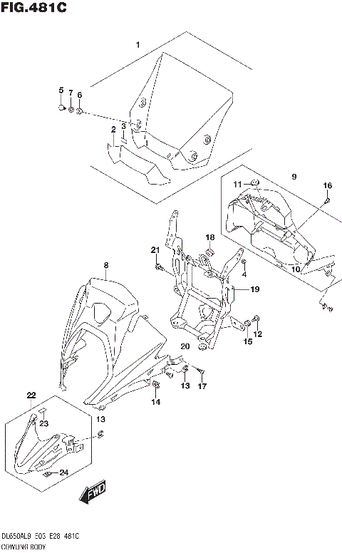 COWLING BODY (DL650XA)