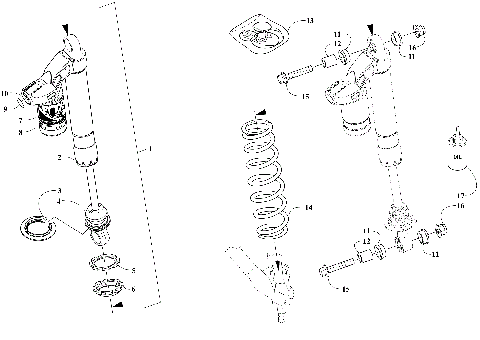 FRONT SUSPENSION SHOCK ABSORBER ASSEMBLY [109146]