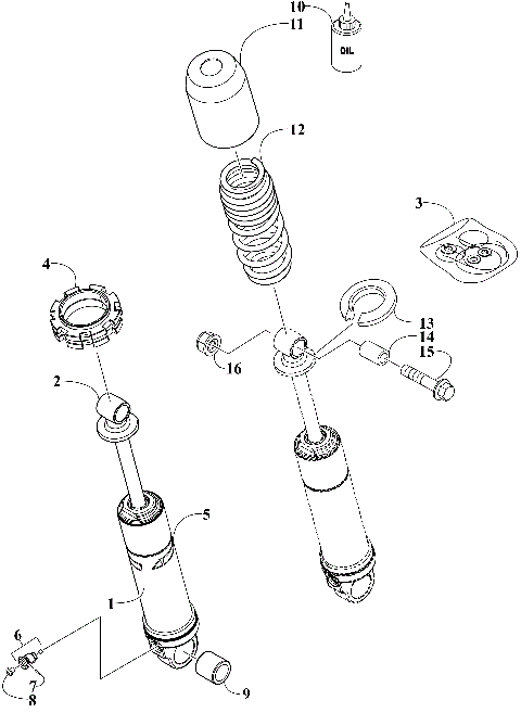 REAR SUSPENSION FRONT ARM SHOCK ABSORBER [107672]
