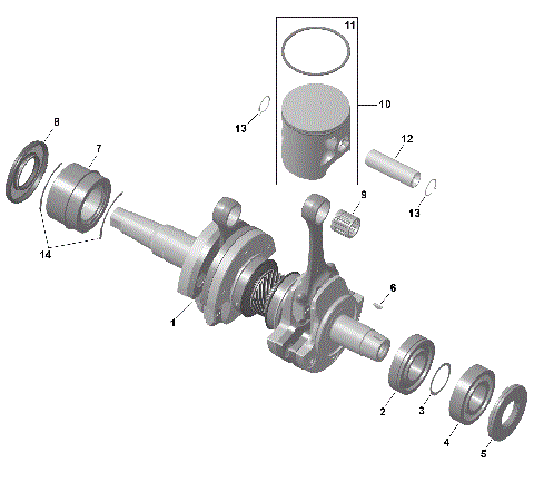 01- ROTAX - Crankshaft and Pistons
