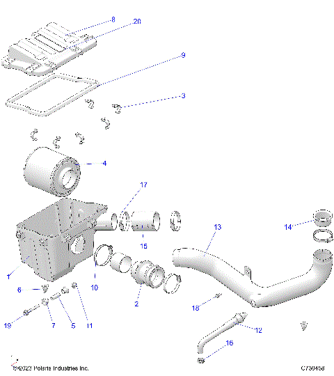 ENGINE, AIR INTAKE SYSTEM - R25M4E57L5 (C730458)