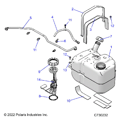 FUEL SYSTEM, FUEL TANK ASM. - R23MAA57B1/EB4/B9 (C730232)