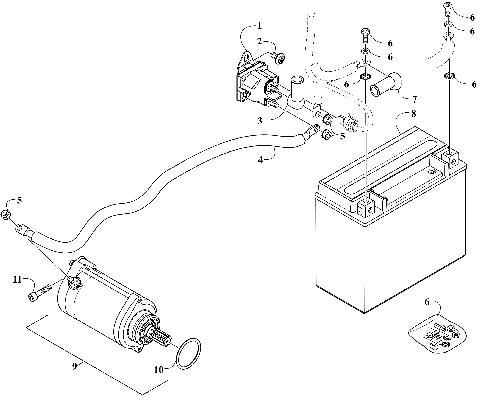 BATTERY AND STARTER ASSEMBLY [304116]
