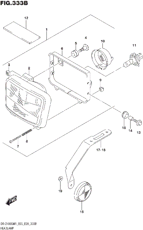 HEADLAMP (DR-Z400SM)