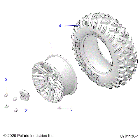 WHEELS, FRONT - G21G4P99AM/BM (C701130-1)