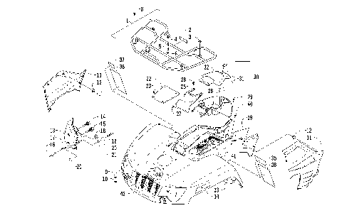 FRONT RACK, BODY PANEL, AND HEADLIGHT ASSEMBLIES [93175]