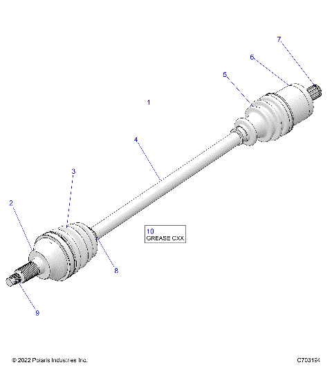 DRIVE TRAIN, FRONT HALF SHAFT - Z23NAE99PR (C703194)