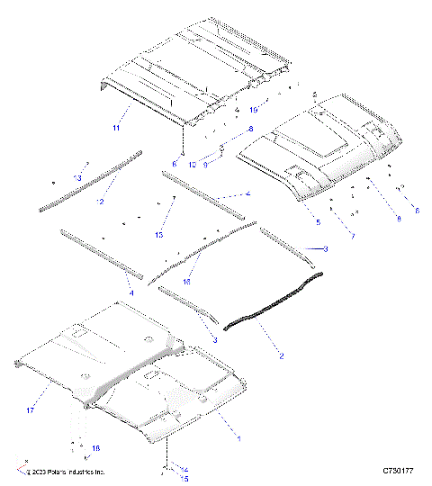 BODY, ROOF, LINER AND SEALS - R25M4U57Z5/B5/Z6/B6 (C730177)