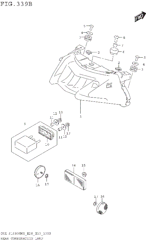 REAR COMBINATION LAMP (GSX-S1000SRQM5_E33)